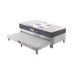 Bicama Box + Colchão Polar Espuma D45 Pérola Solteiro 88x188 - Colchõe