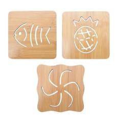 Descanso De Panela Bambu Decorado - Yazi, Marrom, Bambu