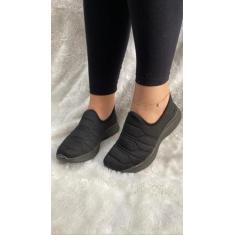 Tênis Meia Calce Fácil Adulto Casual Confortável - VIA VEREZZE, Preto 