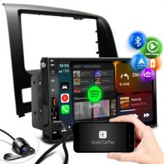 Kit Multimidia Carplay Android Auto + Moldura Palio Strada Siena + Câm