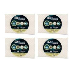 Travesseiro Viscoelástico 3D Gomos DaNasa DT3200 Kit c/ 4 Un (45x65) - Duoflex