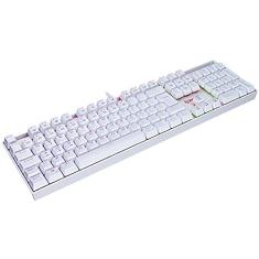 Teclado Mecânico Gamer Redragon Mitra K551WRGB USB RGB Branco Switch Azul
