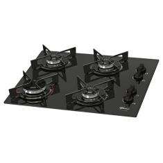Cooktop A Gás Fischer Fit Line 4q Com 4 Bocas Preto