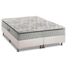 Cama Box Queen: Colchão Espuma Anjos D33 Orthosono + Base CRC Courano 