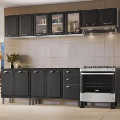 Cozinha Completa 5 Peças 12 Portas 2 Gavetas New Premium Itatiaia Branco/Grafite