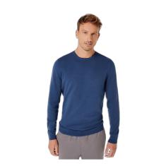 Blusão Básico Masculino Em Tricô De Algodão - Azul M