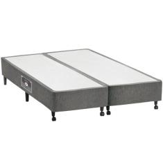 Cama Box Base Queen Lux Chenille Gray (158x198x23) - Castor, Cinza, Qu