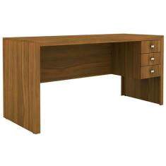 Mesa para Computador 3 Gavetas ME4113 Tecnomobili, Amêndoa