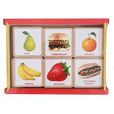 Jogo da Memória Educativo em MDF - Alimentos