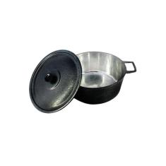 Caçarola Panela Craqueada Alça Alumínio Fundido E Tampa 34cm