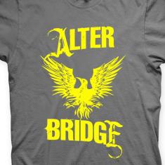 Camiseta Alter Bridge Chumbo e Amarela em Silk 100% Algodão