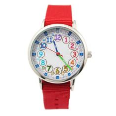 Bigbangbang Relógio analógico infantil, relógio de tempo de aprendizagem, pulseira de tecido macio para primeiro relógio, tempo de leitura, estudo de tempo, relógios de hora de aprendizagem, relógio