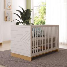 berço minicama cubo branco e plátano