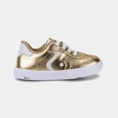 Tênis Infantil Bibi Agility Mini II Dourado com Branco-Feminino