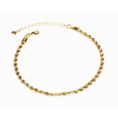Pulseira Unissex Cordão Baiano Folheado A Ouro 18k