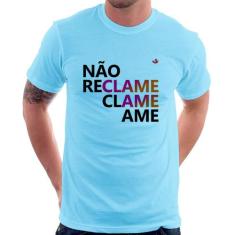 Camiseta Não reclame, clame, ame - Foca na Moda, Azul bebê, G
