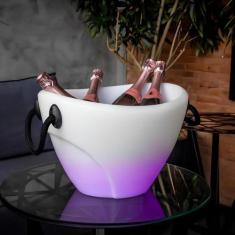 Champanheira com LED Balde de Gelo Para 4 Garrafas 13L Com Alça Parede