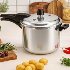Panela De Pressão 5 Litros Fechamento Externo Alumínio Polida Resisten