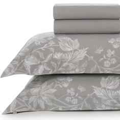 Jogo de Lençol Casal Karsten Percal 200 Fios 100% Algodão Estampado Ca