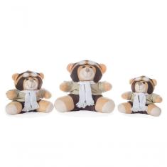 Urso Pelúcia Aviador Branco 3 Un