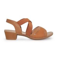 Sandália Usaflex Feminina Salto Bloco Casual MM0803-Feminino
