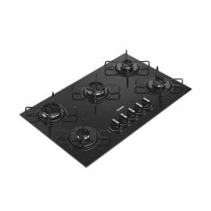 Cooktop Consul 5 Bocas Cd075be Vidro Preto Preto