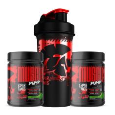 Kit 2x Pré Treino Muscle Pump 300g + Shaker - Espartanos-Unissex