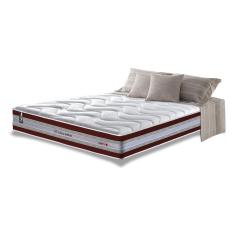 Colchão King de Molas Ensacadas D33 Cama inBox Select Firme 193x203x32 Vinho