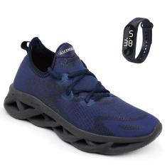 Tênis Masculino Para Academia Caminhada Nuvem ASC Com Relógio-Masculino