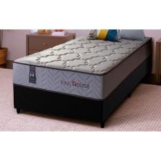 Conjunto Cama Box Magnético Solteiro Soft Relax Bege 96x203x63