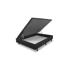 Base Box para Colchão de Casal MGA Lift Cotton com Baú e Pistão à Gás - 39x138x188cm