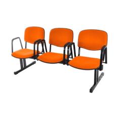 Cadeira Em Longarina Para Auditórios Linha Hotel Laranja