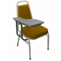 Cadeira Universitária Empilhável Linha Hotel Plus Amarelo