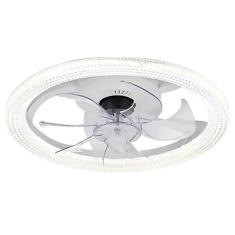 Ventilador Lustre Lampada de Teto Luxo Grande Led Ajustavel Controle 3 em 1 Quarto Casa Apartamento Sala de Estar Branco Frio Quente Silencioso