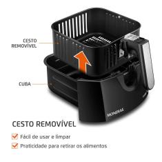 Fritadeira Air Fryer 4L Mondial AFN40LE Preta 127V