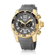 Relógio Pulso Everlast Masculino Cronógrafo E650, Cinza+Dourado, Único