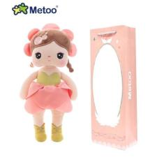 Boneca Metoo Angela Floral 33 Cm + Sacola Metoo - Original, Rosa