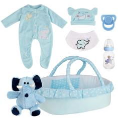 Conjunto de roupas Reborn Baby Doll com berço para bonecas de 40-50 cm
