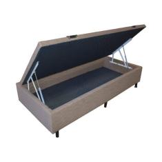 Base Box Solteiro 47x88x188cm Com Baú Sued