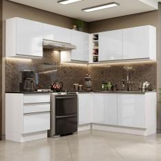 Cozinha Completa 409001 Armário E Balcão Branco Brilho
