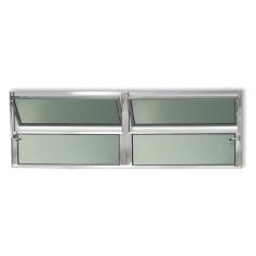 Janela Basculante De Alumínio 40x120cm 2 Seções Com Vidro Boreal Plus Brimak Brilhante