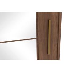 Guarda Roupa Casal 2 Portas De Correr E 3 Gavetas C- Espelho E Pés Verg Branco - Henn