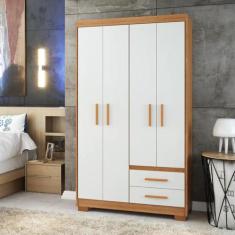 Guarda Roupa Casal 4 Portas 2 Gavetas Primacy - Batrol Móveis