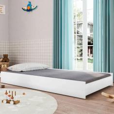 Cama Auxiliar Infantil com Rodízios Pura Magia Branco