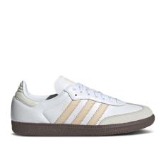 Adidas Samba OG Tênis feminino, Branco nuvem/areia Strata/Off White, 40
