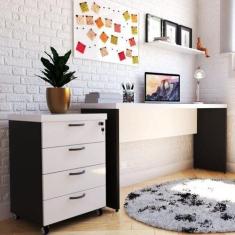 Escrivaninha Mesa Escritório 160cmx42cm 40mm com Caixa de Tomada - Bra