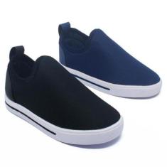 Kit 2 Pares Tênis Infantil Escolar Calce Facil Leve Confortável Macio FAIXETA-Feminino