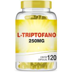 L-Triptofano 250mg com 120 cápsulas Síntese de Serotonina
