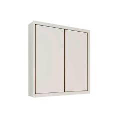 Guarda Roupa Casal Zurique 2 Portas de Correr 4 Gavetas 100% MDF Off White Móveis Europa