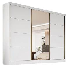 Guarda Roupa Casal Com Espelho 3 Portas 6 Gavetas